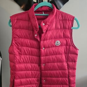 Moncler Cherry Red Quilted Vest